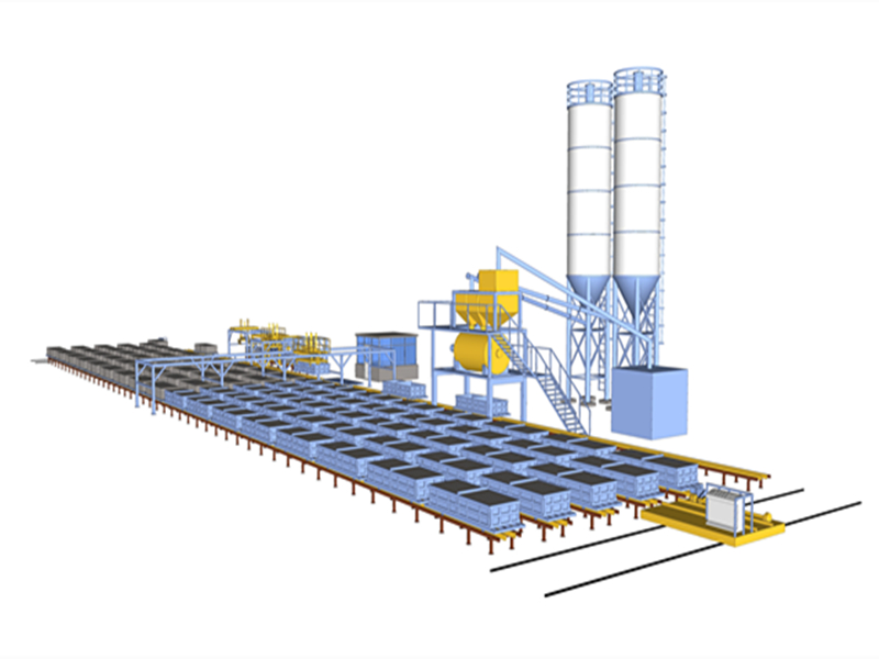 Automatic light foam concrete block production line